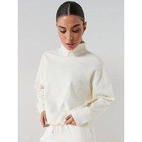 Sweaty Betty Womens Training Revive Rib Mix Funnel Neck Jumper - White