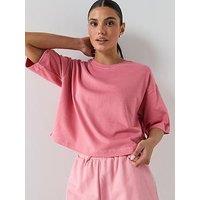 Sweaty Betty Womens Training After Class Short Sleeve Sweatshirt - Pink