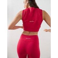 Sweaty Betty Womens Training All Day Cropped Wrap Tank - Red