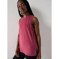Sweaty Betty Womens Yoga Soft Flow Studio Longline Tank - Pink