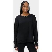 Sweaty Betty Womens Training After Class Open Back Tie Sweatshirt - Black
