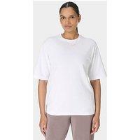 Sweaty Betty Womens Training Elevated Cotton Longline T-Shirt - White