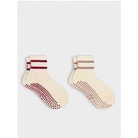 Sweaty Betty Womens Training Form Pilates Mini Crew 2 Pack - Beige