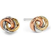 Radley Triple Plated Hammered Ring Stud Earrings