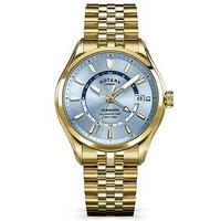 Rotary Men'S Seamatic Gp Bracelet Pale Blue Dial 100M