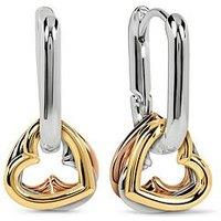 Radley Triple Plated Heart Charm Hoop Earring