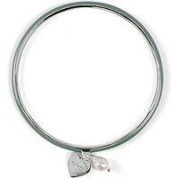 Radley Silver Steel Enamel Bangle With Hanging Charms