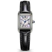 Rotary Ladies Ss Black Strap Mop Dial 50M