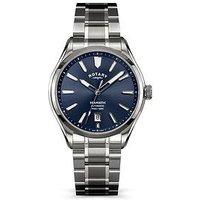 Rotary Men'S Seamatic Ss Bracelet Blue Dial 100M