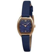 Radley Rose Gold Plated Tonneau Shaped Case Naval Leather Strap Watch