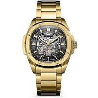 Rotary Men'S Skeleton Automatic Gp Bracelet Gun Dial 100M