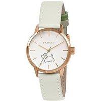 Radley Walkies Rose Gold Plated Salt & Apple Leather Strap Watch