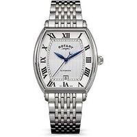 Rotary Men'S Automatic Ss Bracelet White Dial 50M