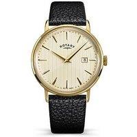 Rotary Men'S Gp Brown Strap Cream Dial 50M