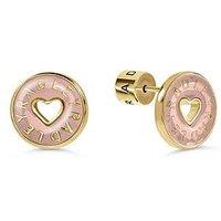 Radley 18Ct Gp Carnation Enamel Heart Cut Out Earrings
