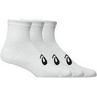 Asics Aeg 3 Pack Quarter Socks - White