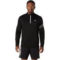 Asics Men'S Running Icon 1/2 Zip Long Sleeve Top - Black