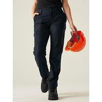 Regatta Womens Professional Workwear Pro Action Stretch Trousers- Navy