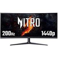 Acer Nitro Xz340Cur X0Bmiiphx Xv5 Series - 34In Curved Gaming Monitor - Qhd Va - 200 Hz - Black