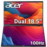 Acer Pd193Qebmiuux Pd3 Series - Dual 18.5In Monitor - Fhd Ips - 100 Hz - Black