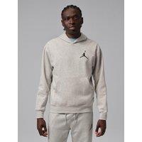Jordan Nike Mens Soft-Feel Fixed Hood Kangaroo Pocket Hoodie - Grey