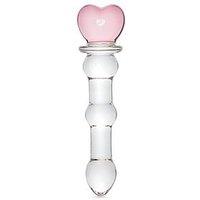 Lovehoney Beaded Heart Sensual Glass 6 Inch Sex Toy