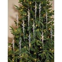 The Very Collection Set Of 12 25Cm Icicle Tree Decorations