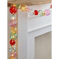 The Very Collection 180Cm Light Up Coloured Baubles Garland