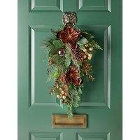 The Very Collection Brown Magnolia Teardrop Wreath