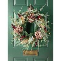 The Very Collection 60Cm Hydrangea And Foliage Wreath- Mauve