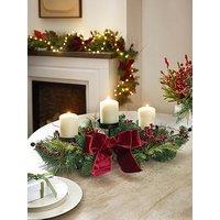 The Very Collection Pinecones And Red Berries Christmas Table Centerpiece