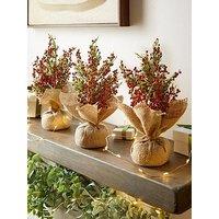 The Very Collection Set 3 Mini 25 Cm & Tabletop Christmas & Trees - Red