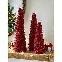 The Very Collection Set Of 3 Red Paper Cone Christmas & Trees