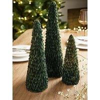 The Very Collection Set Of 3 Green Paper Cone Christmas Trees