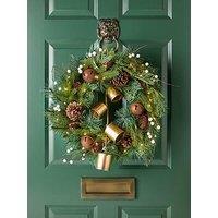 The Very Collection 60 Cm Pre Lit Christmas Wreath With Bells