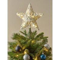 The Very Collection Light Up & White Star Christmas & Tree Topper