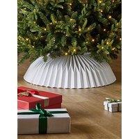 The Very Collection White Pleated Paper Tree Skirt