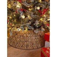The Very Collection Rattan Woven Christmas & Tree Skirt