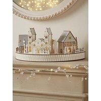 The Very Collection Led Wooden Church Scene Christmas Decoration
