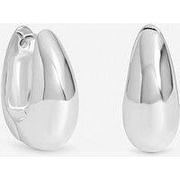 Inicio Sterling Silver Plated Polished Dome Hoops - Gift Pouch