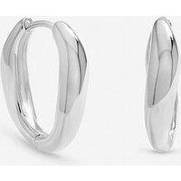Inicio Sterling Silver Plated Polished Fluid Twist Hoops