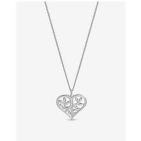 Inicio Sterling Silver Plated Polished Tree Of Love Pendant - Gift Pouch