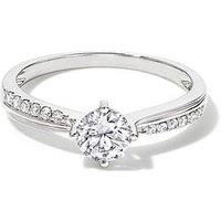 Created Brilliance Eden 9Ct White Gold 0.60Ct Tw. Lab Grown Diamond Engagement Ring