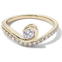 Created Brilliance Delia 9Ct Yellow Gold 0.50Ct Tw. Lab Grown Diamond Fluid Ring