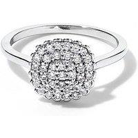 Created Brilliance Naya 9Ct White Gold 0.37Ct Tw. Lab Grown Diamond Cluster Engagement Ring