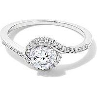 Created Brilliance Esme 9Ct White Gold 0.66Ct Tw. Lab Grown Diamond Wrap Engagement Ring