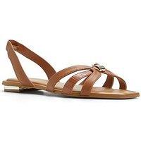 Aldo Marassita Synthetic Flat Sandals - Medium Brown