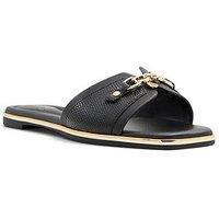 Aldo Alamassi Synthetic Flat Sandals - Black