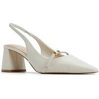 Aldo Skepper Leather Heeled Shoes - White/Bone