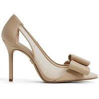 Aldo Prestigious Textile Heeled Shoes - Medium Beige